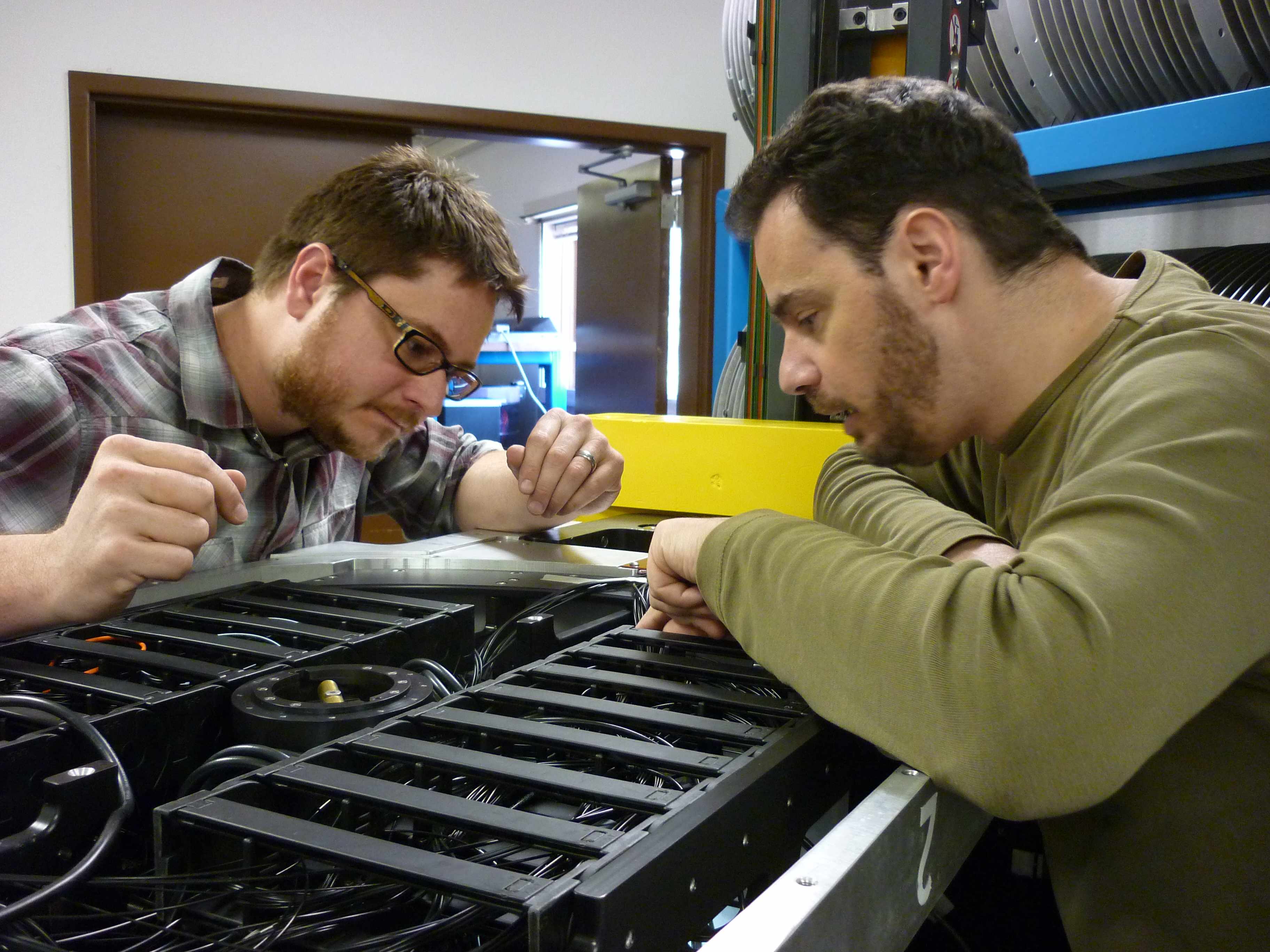 Niv and Nick installing the cartridge